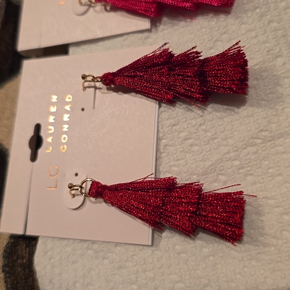 LC LAUREN CONRAD BRAND WOMEN'S FUN DANGLE EARRINGS BUNDLE OF 2 PAIR - Picture 2 of 9